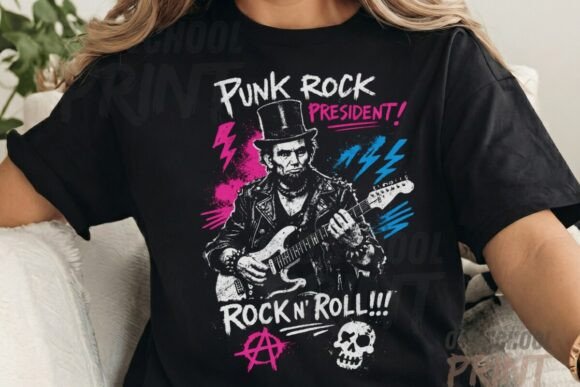 Abraham Lincoln Shredding: The Ultimate Rock & Roll Graphic