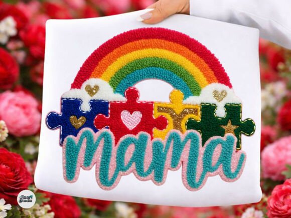 Autism Mama Faux Yarn Patch Design: A Designer's Deep Dive