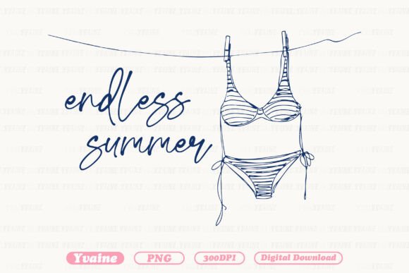 Capture the Vibe with Endless Summer Bikini PNG