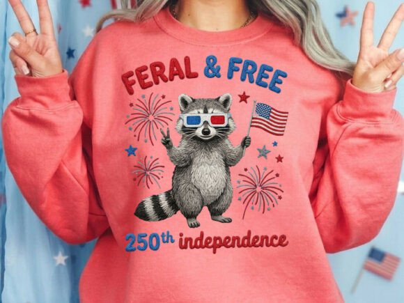 Feral Raccoon USA 250: A Patriotic Graphic for Modern Creators