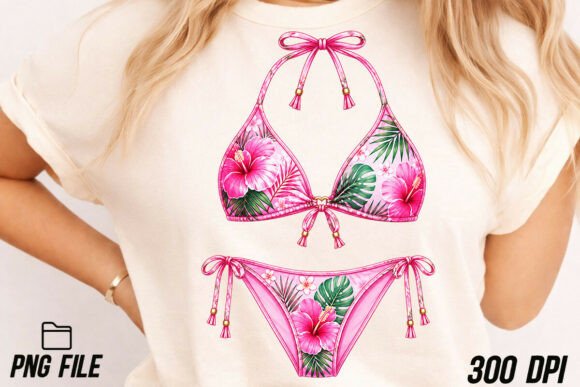 Styling the Summer Vibe: Working with Pink Tropical Bikini PNG
