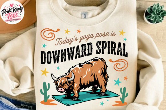 Today’s Yoga Pose is Downward Spiral PNG: A Graphic for the Modern Mood
